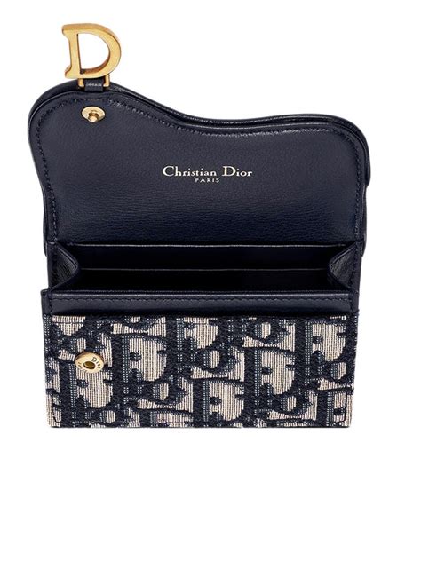 dior oblique saddle card holder|saddle flap card holder.